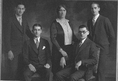 Uncle Louis, Aunt Gussie and the boys, Maxie, David, and Julius